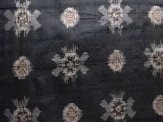 JAPANESE KIMONO / ANTIQUE ABSTRACT PATTERN WOVEN AUTHENTIC MURAYAMA OS